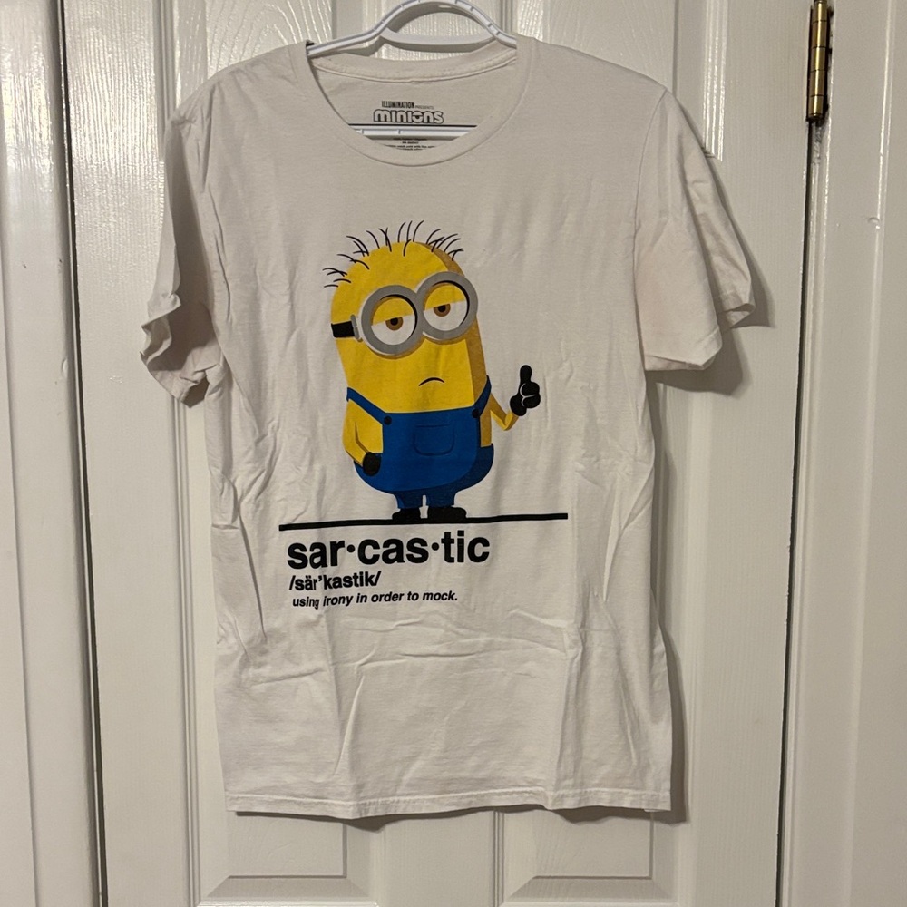 Minions White Graphic Tee - Short Sleeve